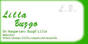 lilla buzgo business card